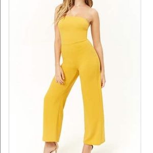 Wide-Leg Tube Jumpsuit